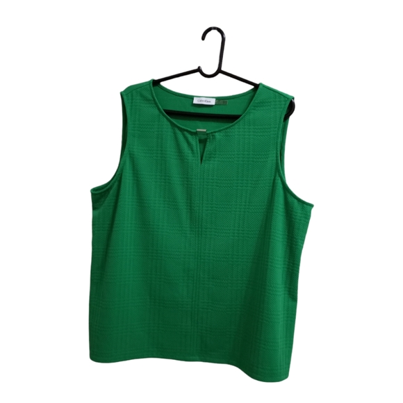Calvin Klein Tops - Calvin Klein Women's Green Sleeveless Top Size L
